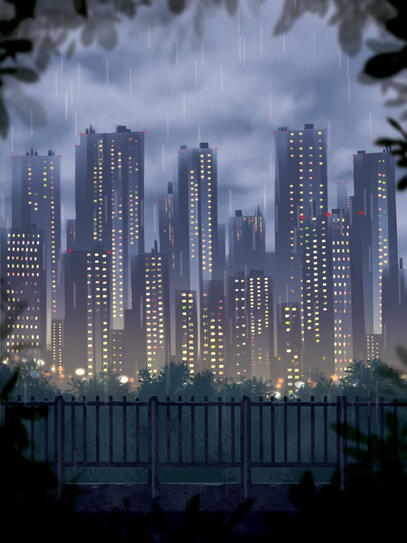 Rainy city